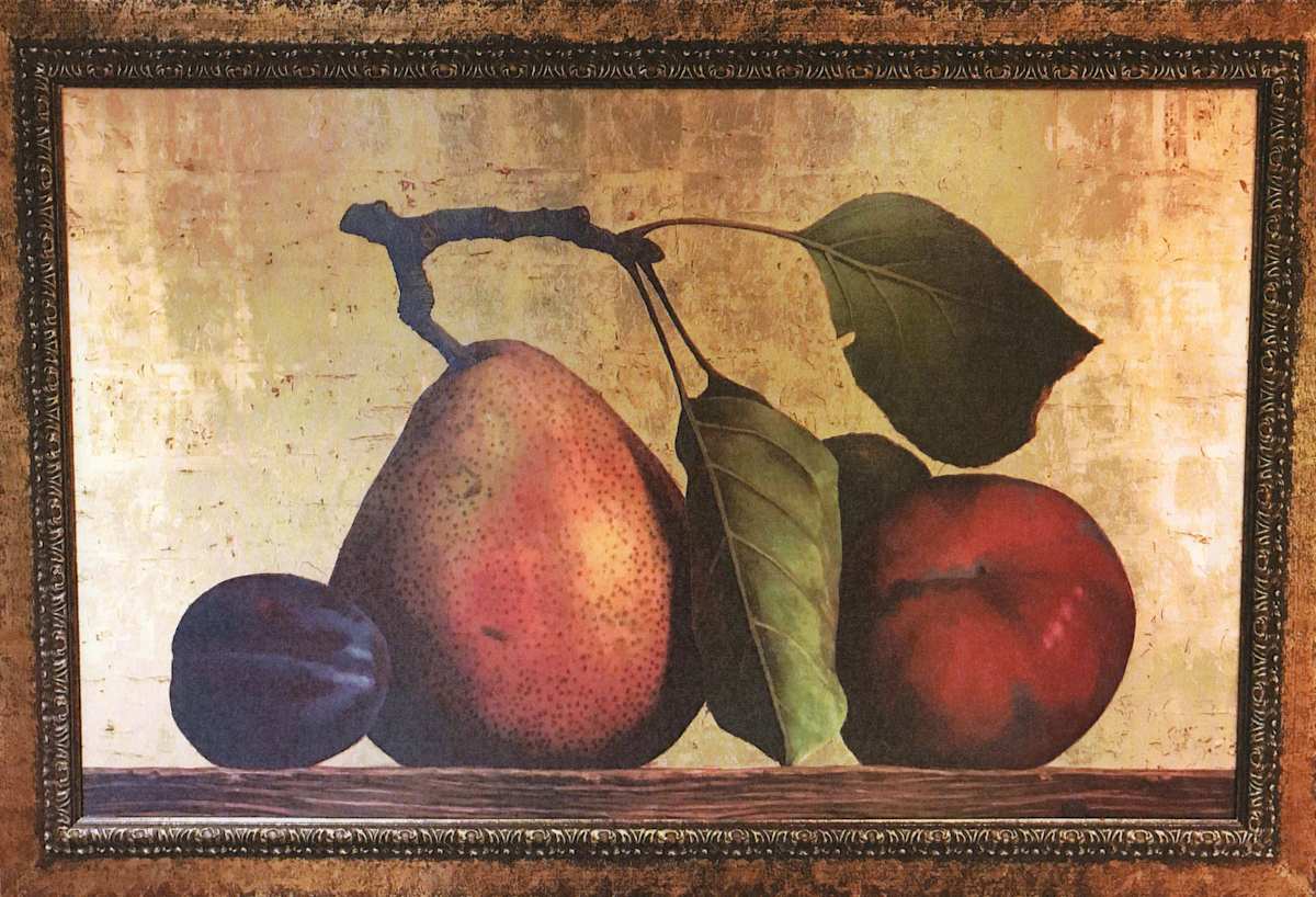 Pear, Apple, Plum, Image 1.