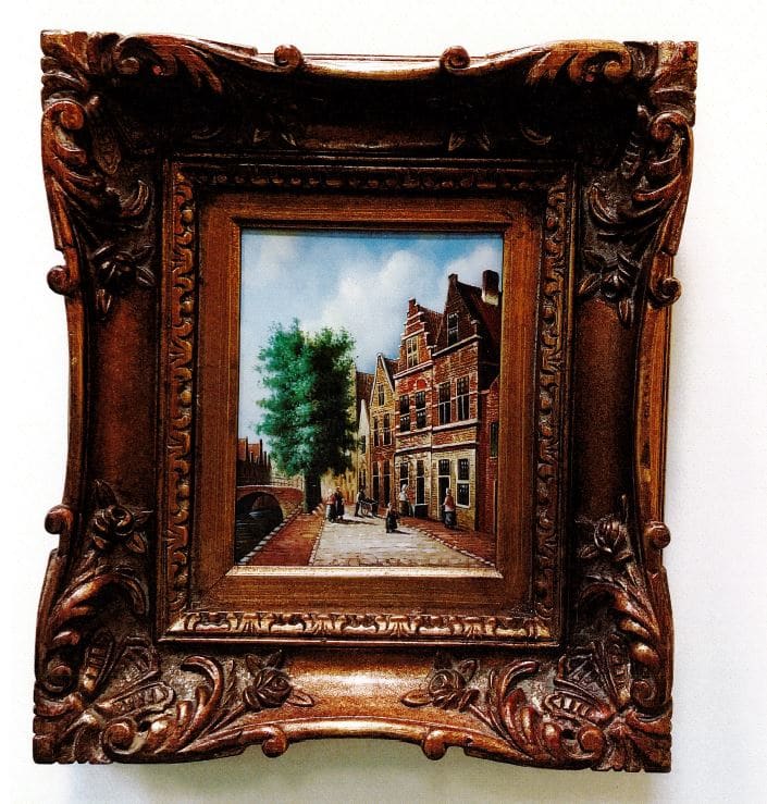 Dutch Street Scene with Canal on the Left 
