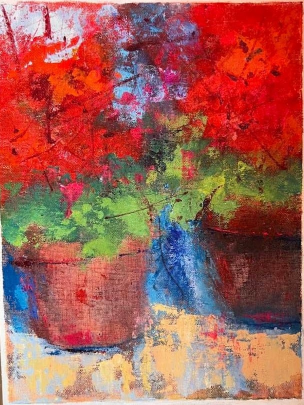 Geraniums by Shirley  Light, Image 1.