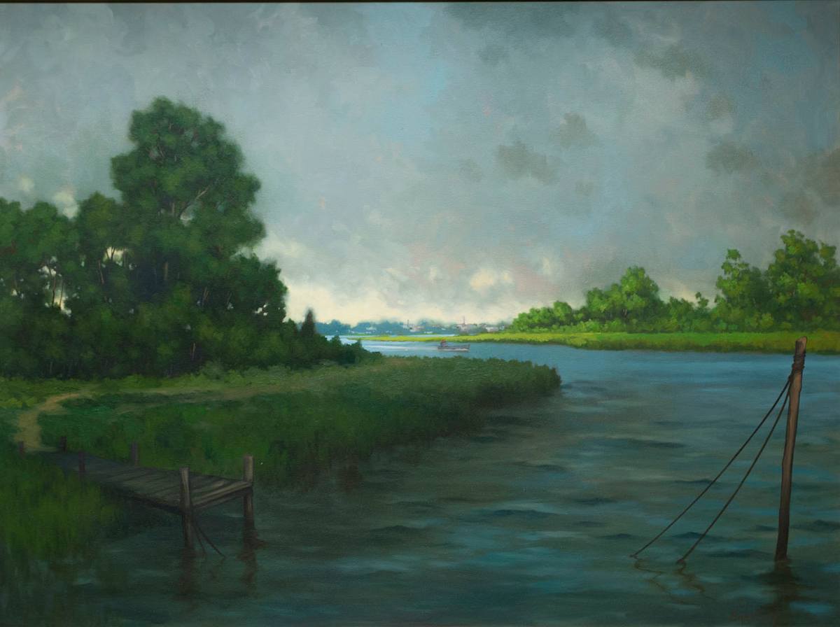 Dock and Sunken Boat by Harley Bartlett, Image 1.