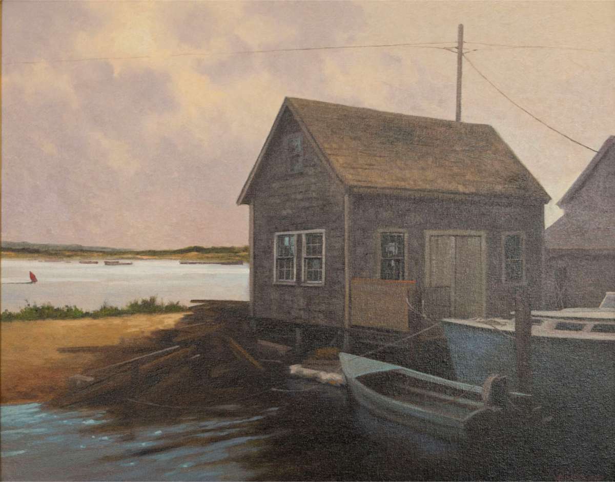 Boathouse with Two Boats by Harley Bartlett, Image 1.
