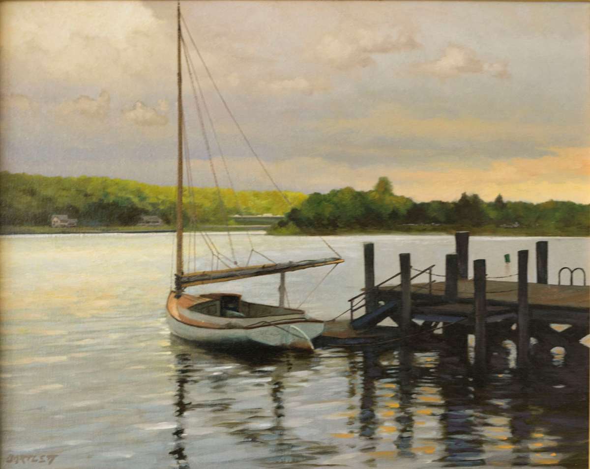 Dock and Sailboat by Harley Bartlett, Image 1.