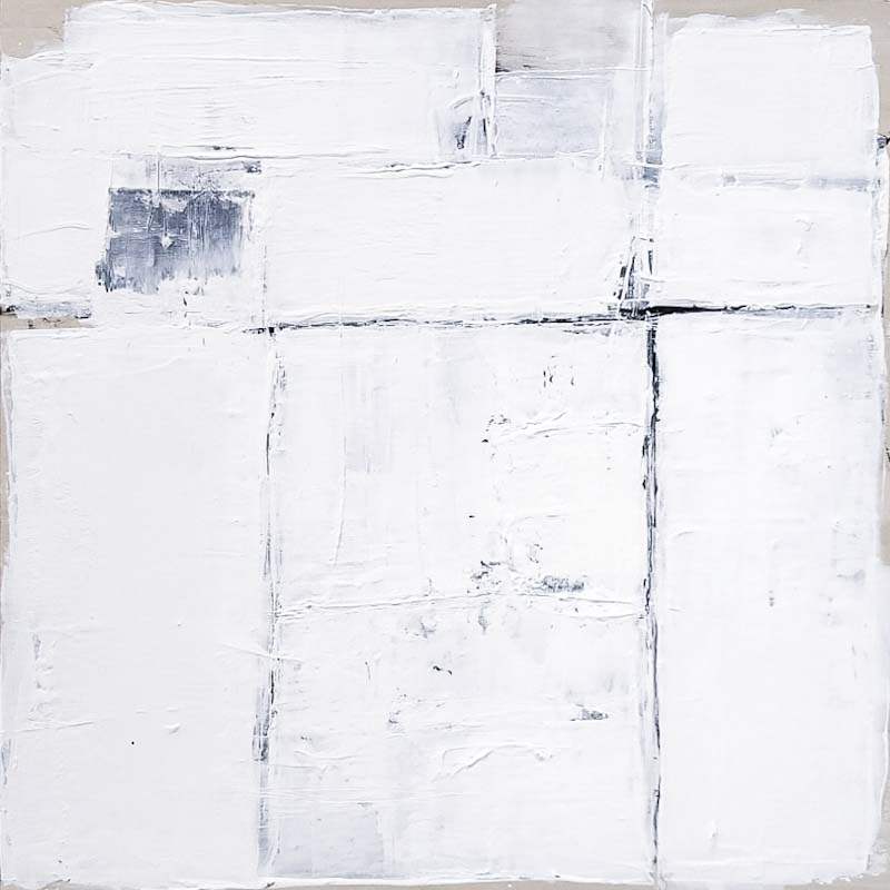 Simple Monochrome on Wood Panel by Juliet Parks 