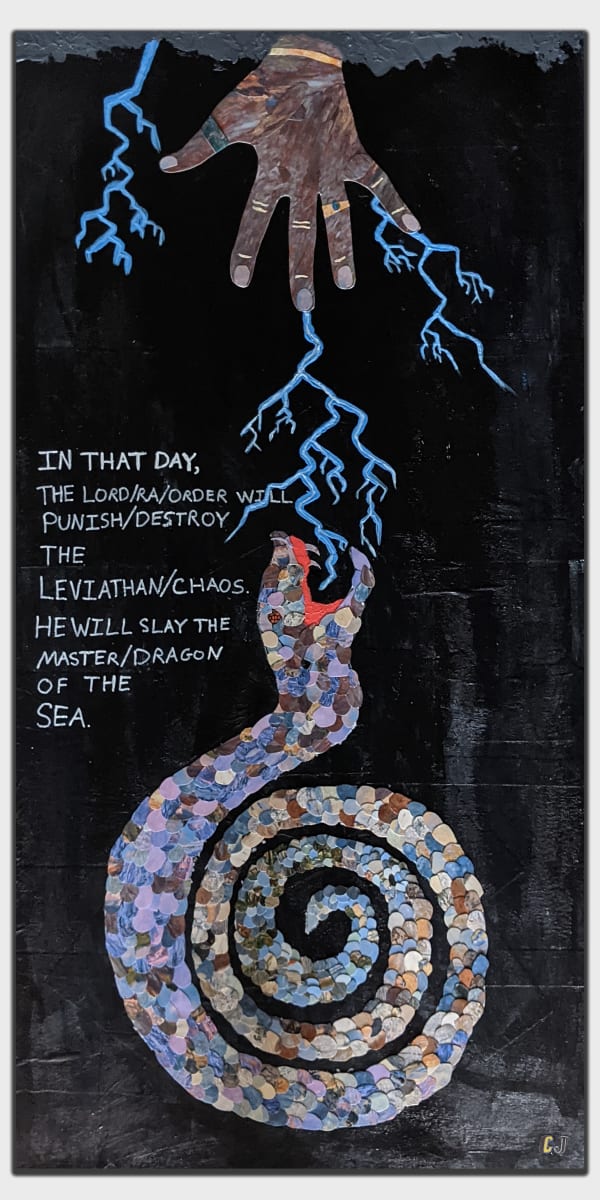 Chaoskampf by C. J. Murphy  Image: There is an enduring myth between storm gods and serpents in almost every world religion. This piece depicts the primal battle between sky and sea, gods and monsters, order and chaos.