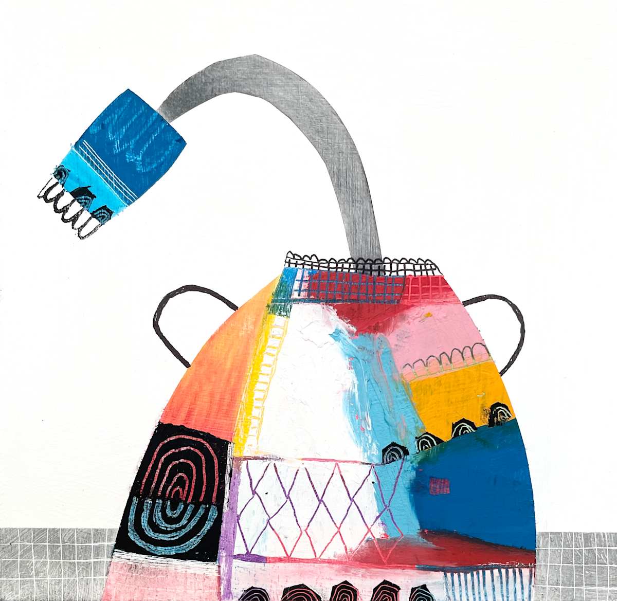 Funky Wonky Vase 6 by Robin Kerr 