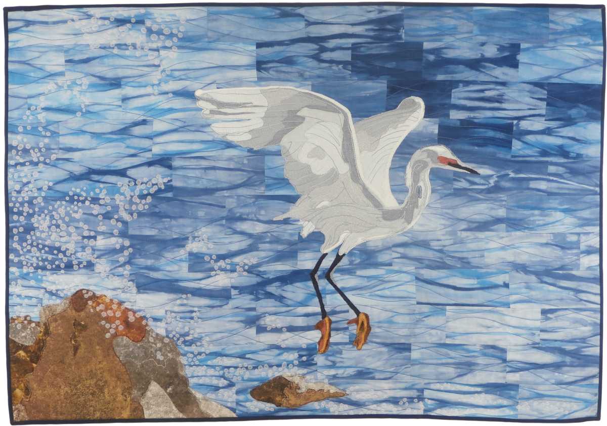 Egret Takes Flight by Kathleen McCabe 