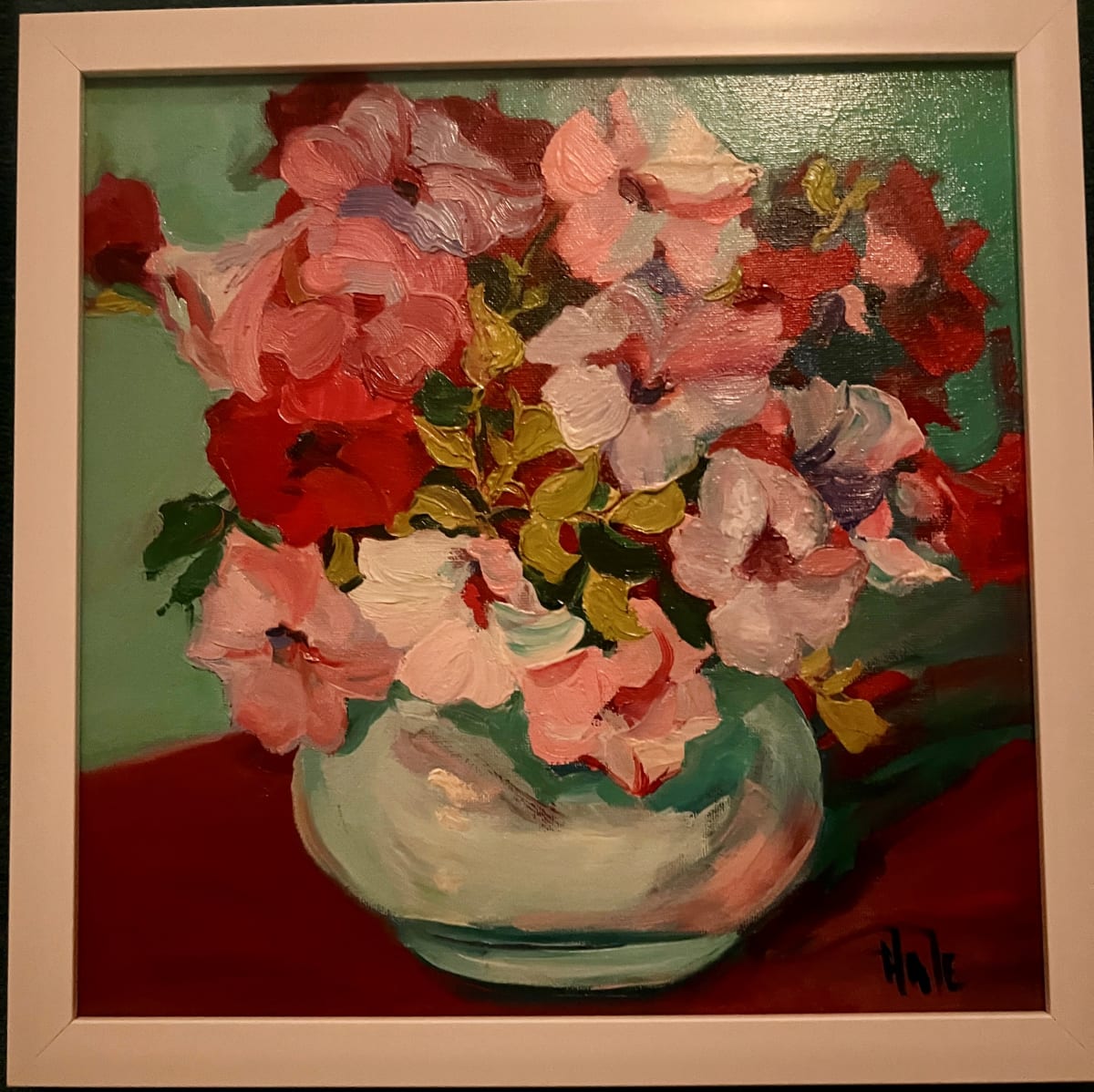 Petunias in a Vase by Mary Hale, Image 13.