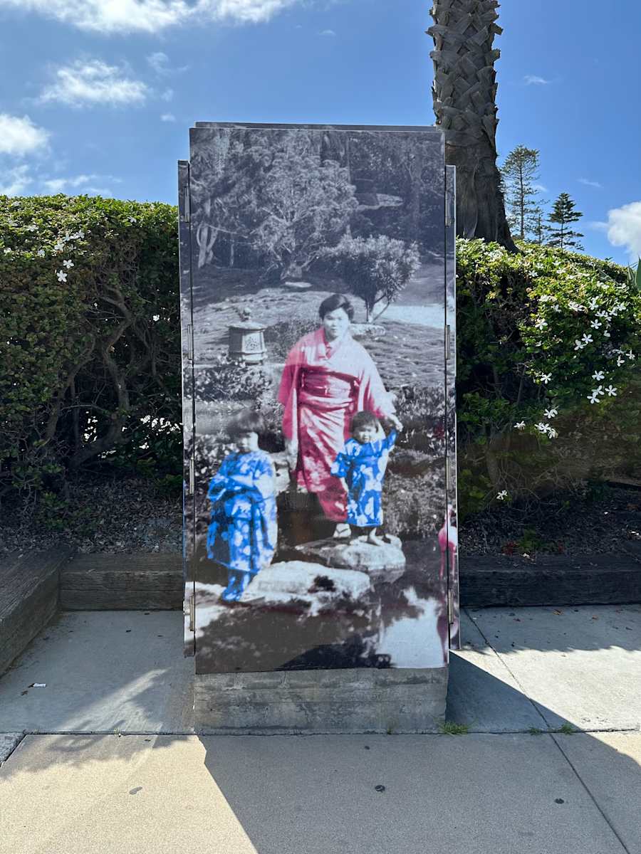 Art Outside the Box Take 2: Pomona and Silver Strand by Jasmine Lo, Rebekka Siqueiros  Image: The Japanese Tea Garden was created by J.D. Spreckels on the property behind his house, which is now the Glorietta Bay Inn. c. 1920s. Coronado Historical Association Collection. Rights reserved. 