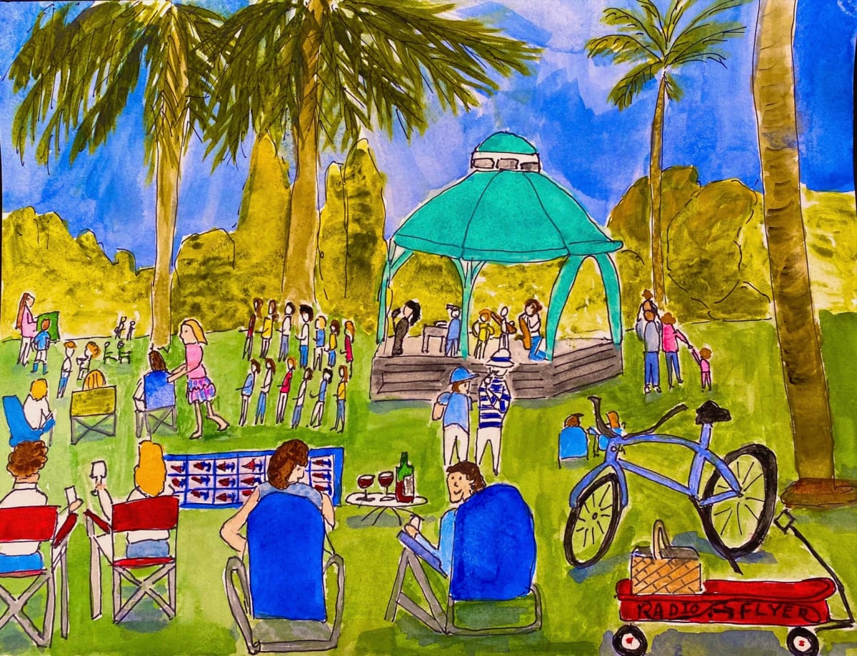 Coronado Concert in the Park by Connie Spitzer 
