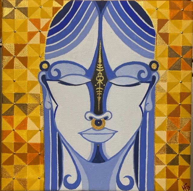 Blue Lady by Hannah Fons  Image: Think with your heart, feel with your head.