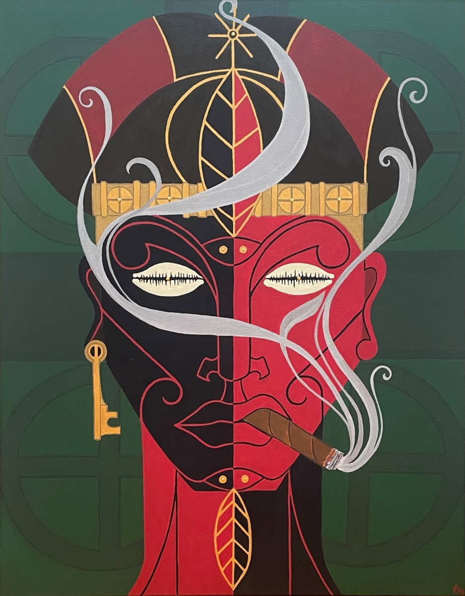 Keeper of Crossroads, Master of Language by Hannah Fons  Image: 'He throws a rock today and kills a bird yesterday...' From 'Yoruba Poetry' (1970, by Prof. Uli Beier, ed.)