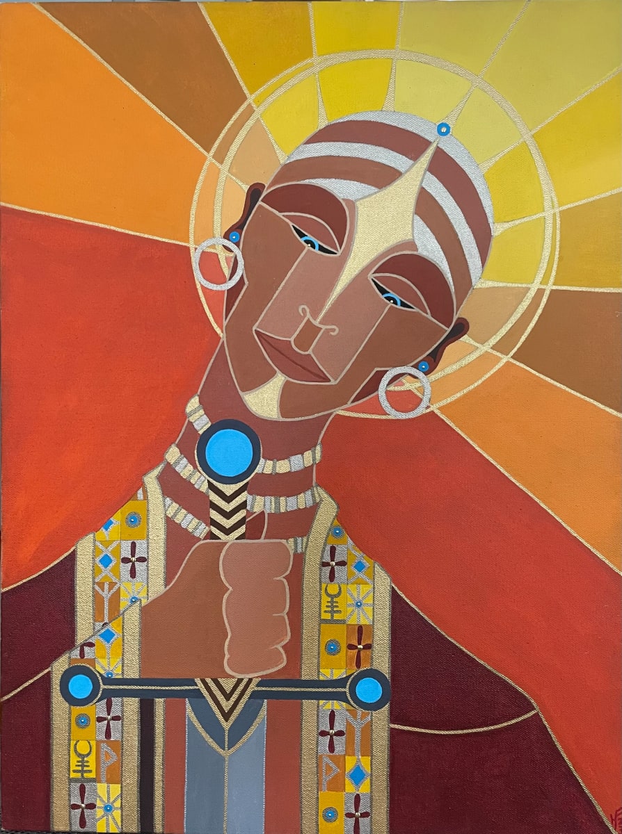 A Household Saint by Hannah Fons  Image: A Golden Ghost
A Household Saint
To commit Minor Miracles
To deliver Slivers of Sun
And protect this House
From Uninvited Shadows