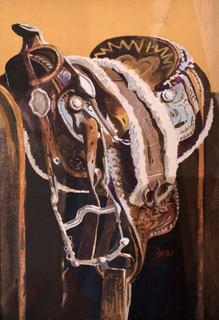 Western Saddle by Debi Davis 