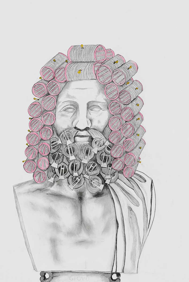 Zeus: Basic Piggyback Wind and Pin Curls by Amanda Jane Graham, Image 1.