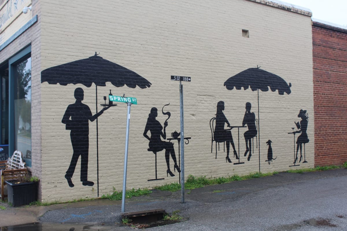 Cafe Strudel Mural by Sergio Braga Pam Collins 
