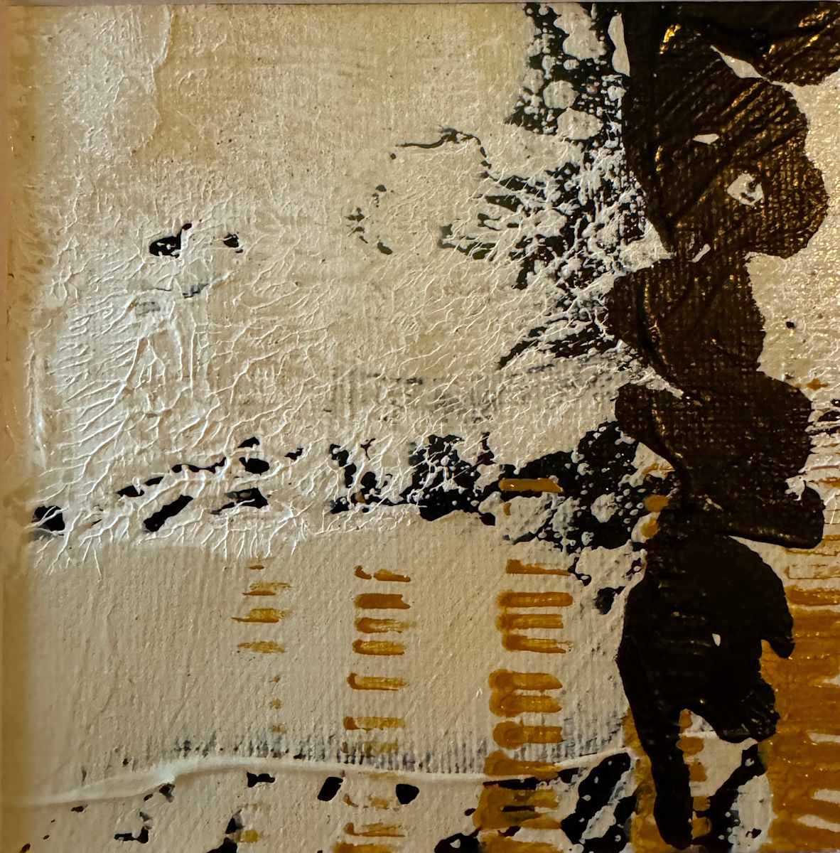 4 x 4 Gray Green Matted Canvas 2 by Lisa Sweo Eul, Image 2.