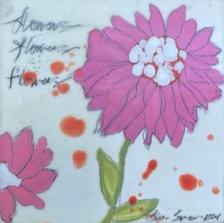Two Pink Flowers by Lisa Sweo Eul, Image 2.