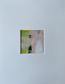 4 x 4 Pastel Matted Canvas 1 by Lisa Sweo Eul 