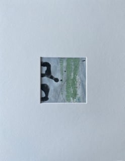 4 x 4 Gray Green Matted Canvas 4 by Lisa Sweo Eul 