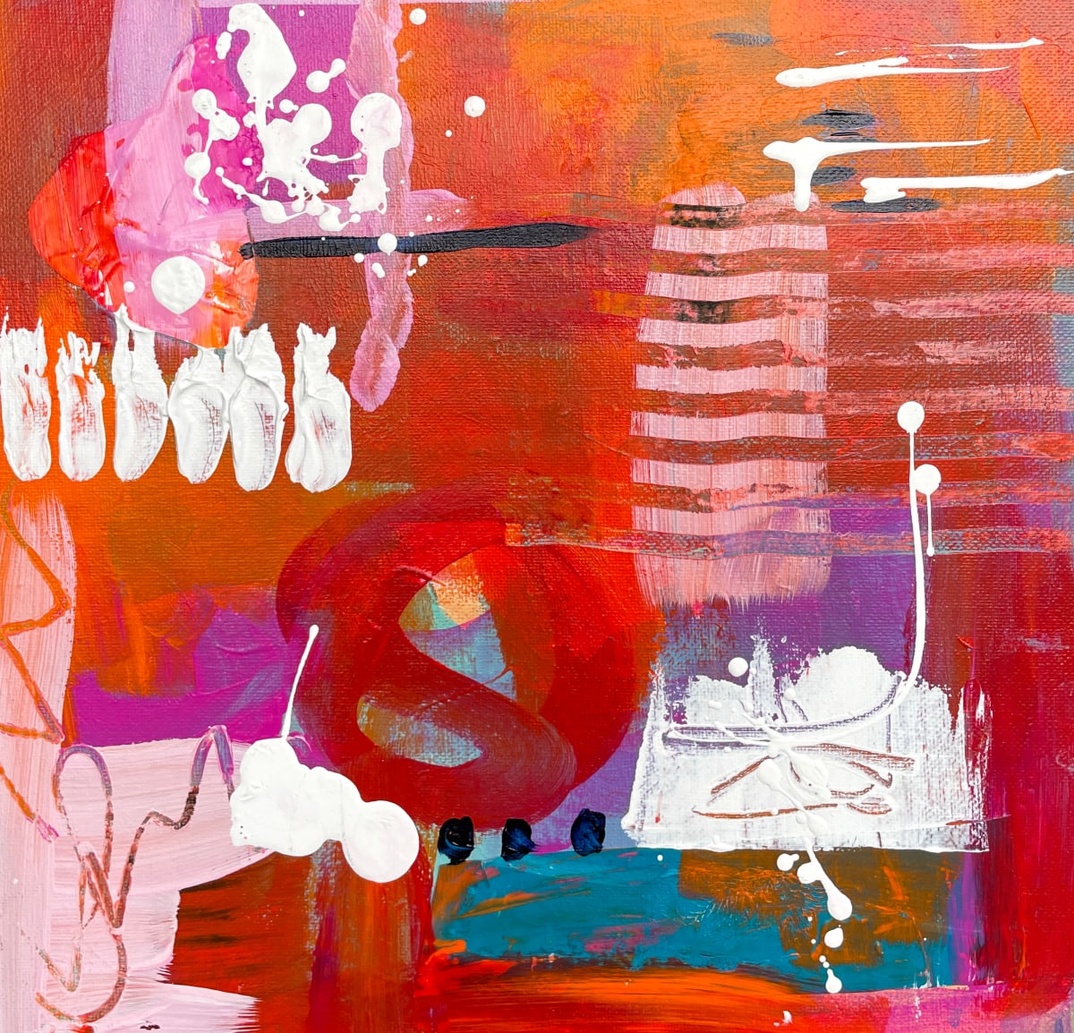 Note card pink wildness 