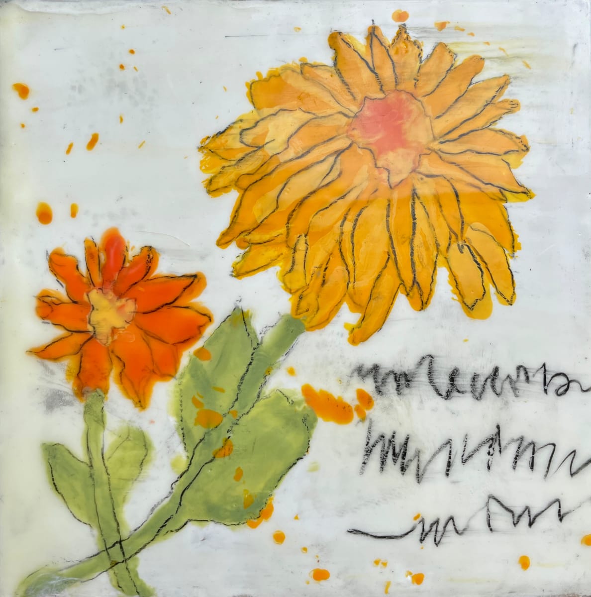 Yellow and Orange Flowers, Image 1.