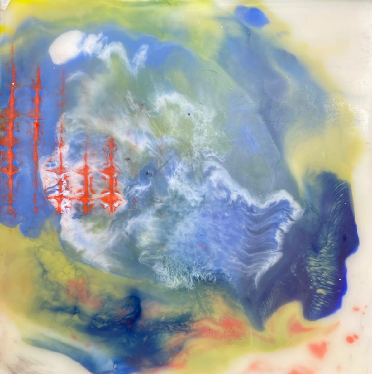 Blue Marbling #3 by Lisa Sweo Eul 