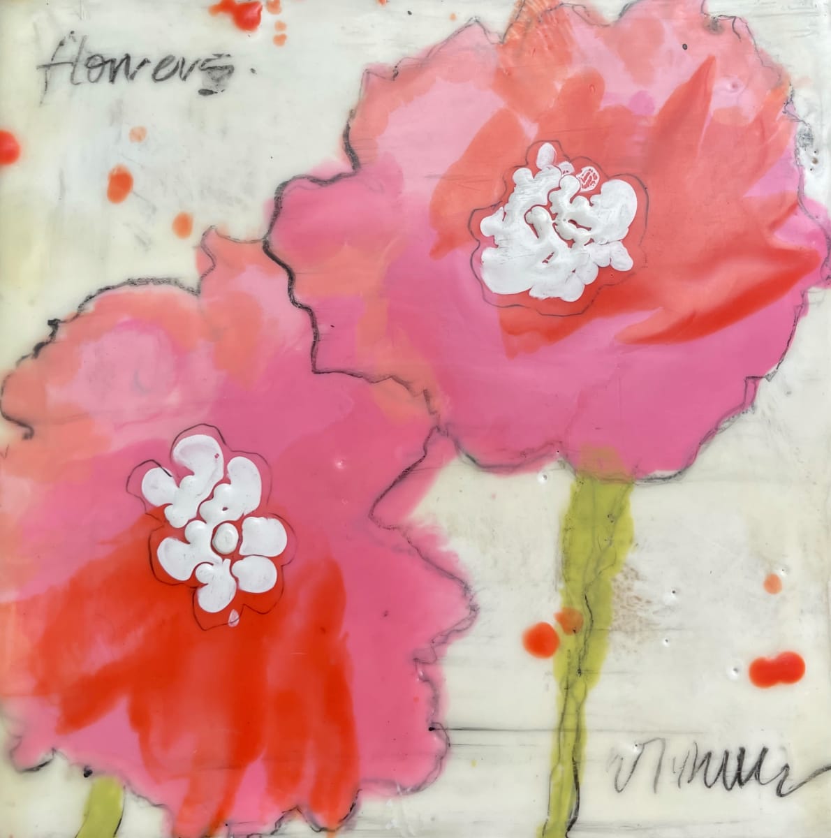 Pink orange flowers #2, Image 1.