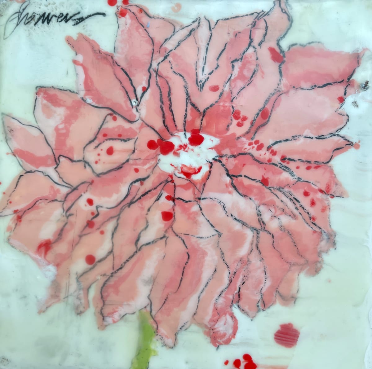Peach flower #2 by Lisa Sweo Eul, Image 2.