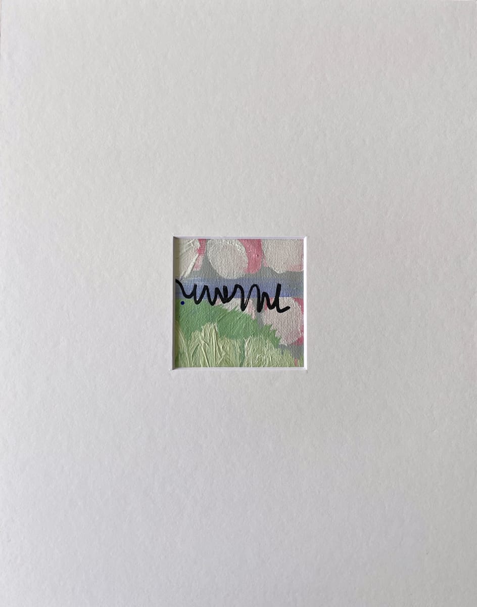 Blue, Green, Purple Matted #3 by Lisa Sweo Eul 