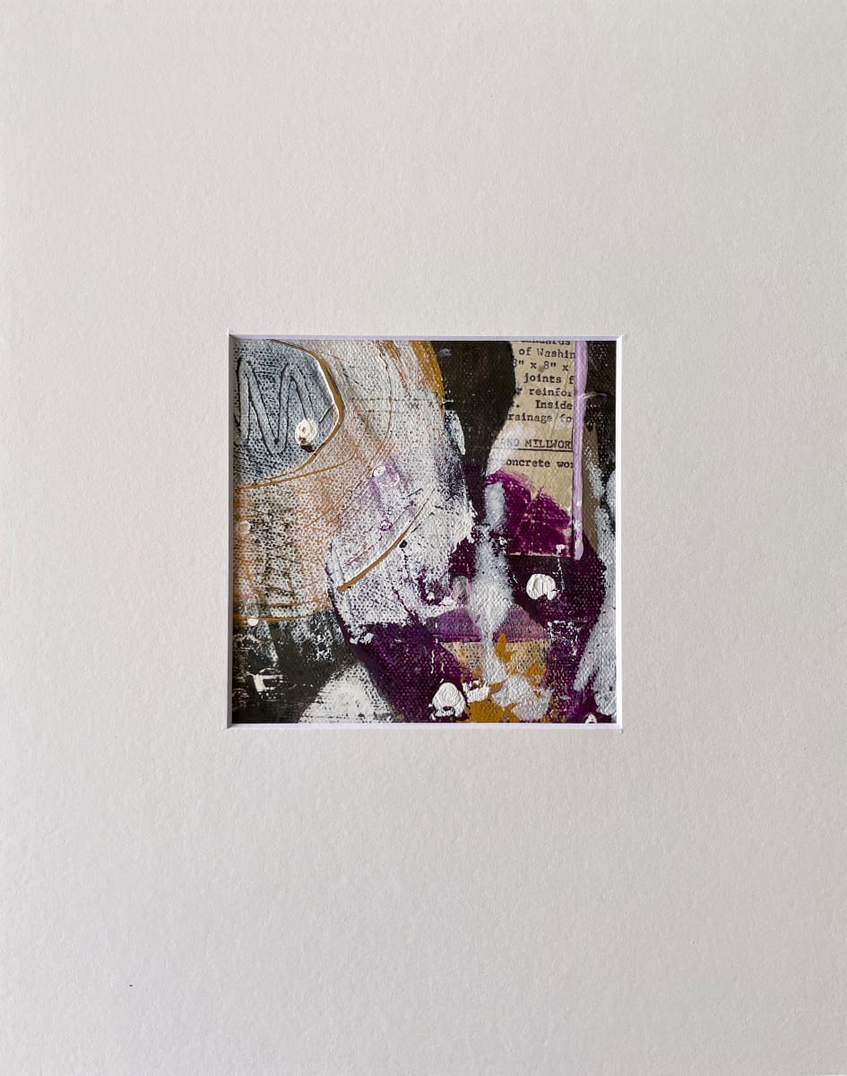 Umber, Ochre, Purple matted #6 by Lisa Sweo Eul 