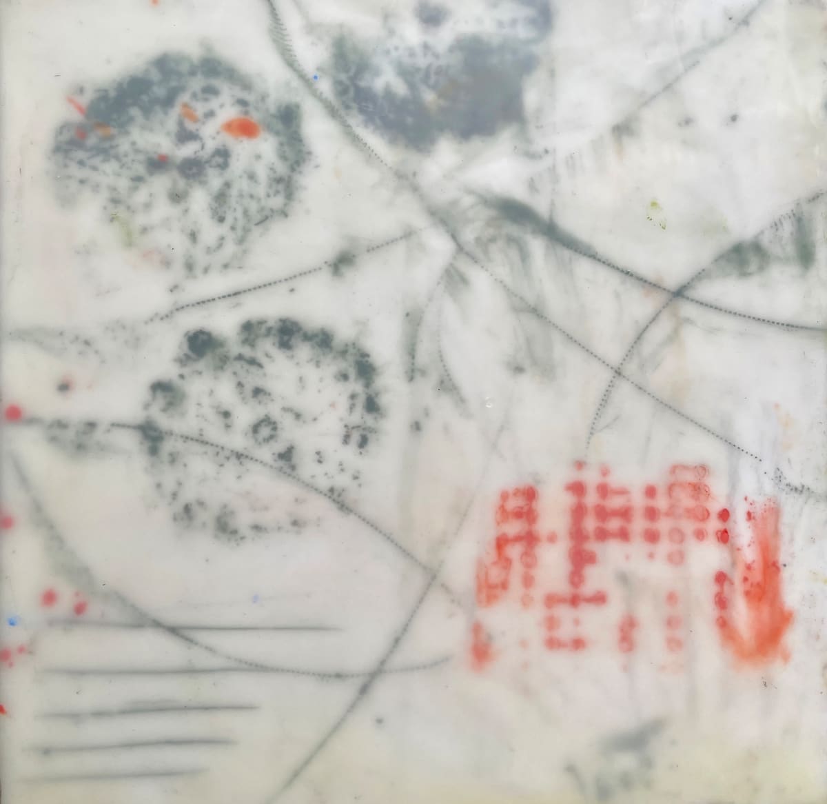 Flowers and Orange Grid, Image 1.