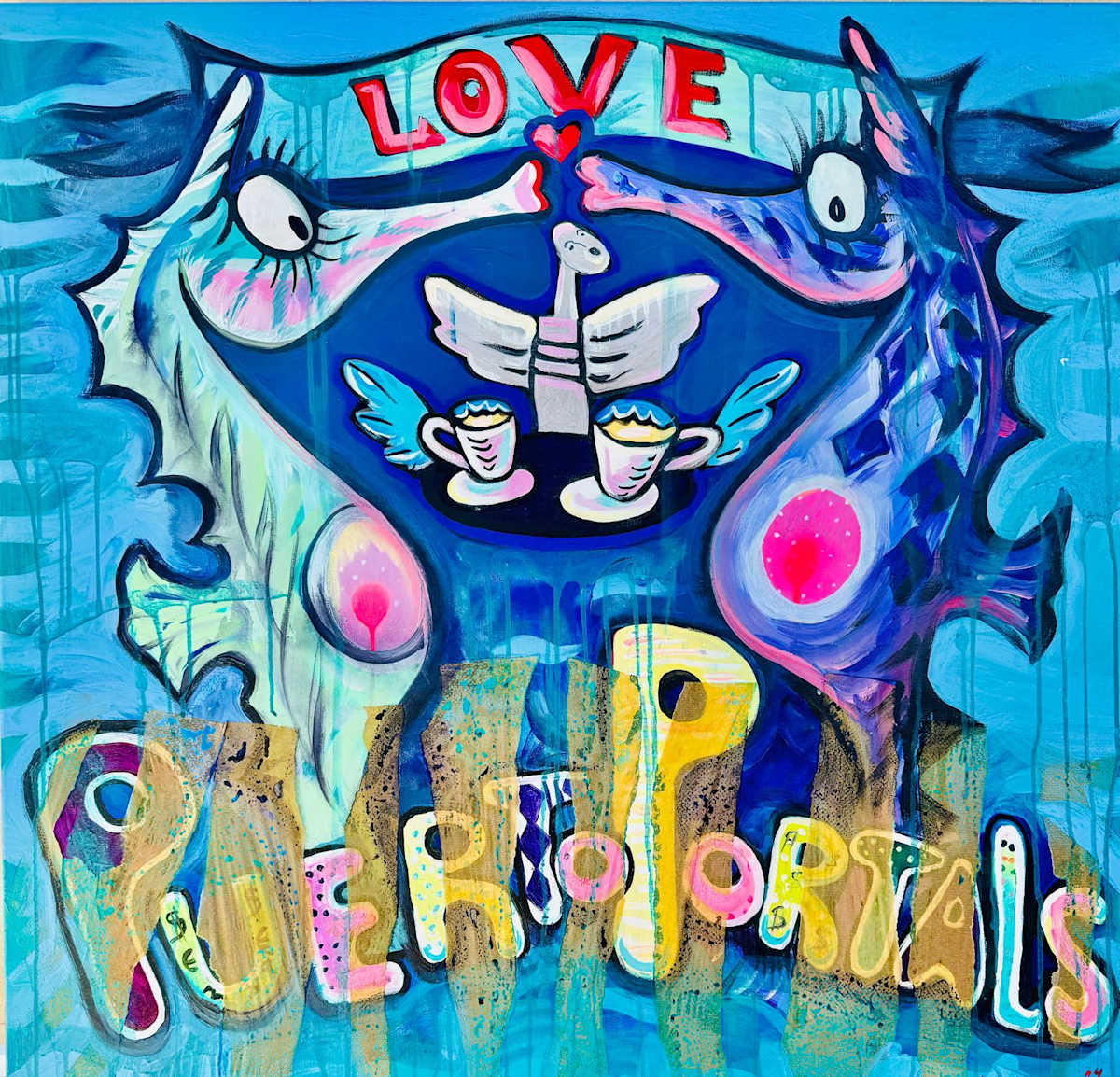 Seahorse Love by Icon Zar  Image: Artist: Icon Zar
Technique: acryl on canvas, 100x100cm