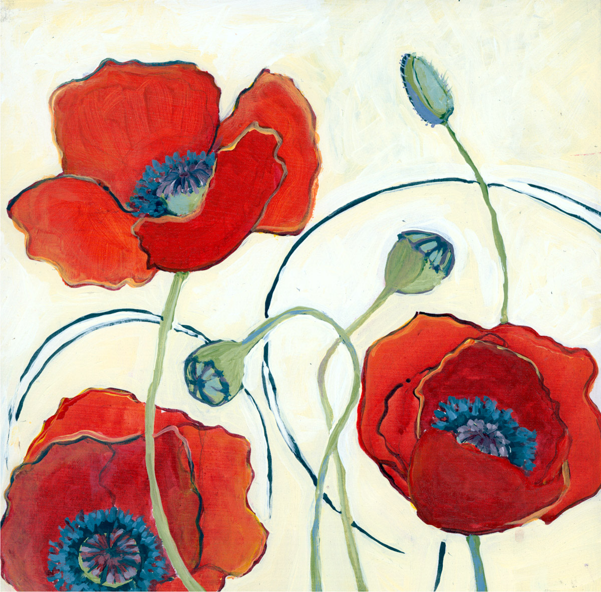 Poppies 1 by Sarah Goodnough 