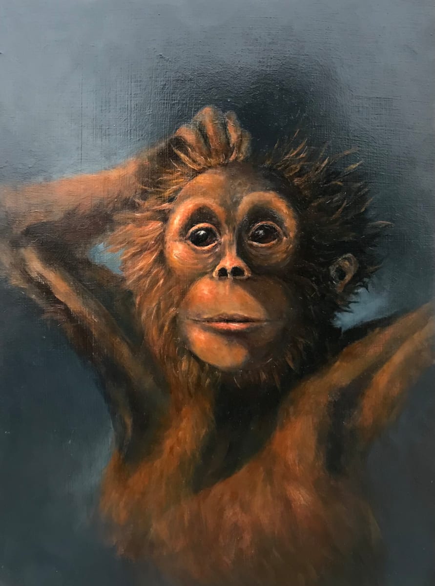 Orange Boy by Susan F. Schafer  Image: Inspired by the beauty of orangutans, which are disappearing rapidly in the wild.