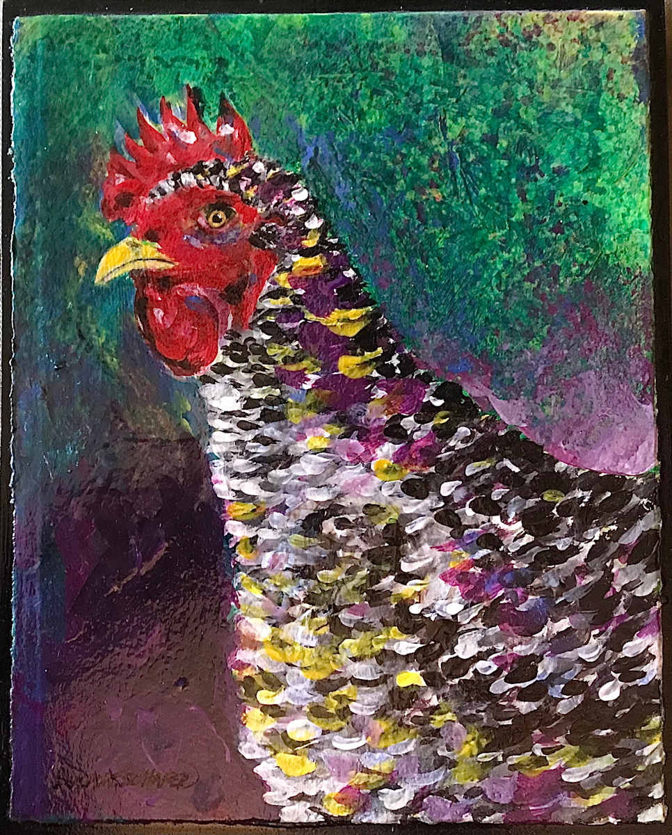 Barred Rock In Technicolor by Susan F. Schafer Studio 