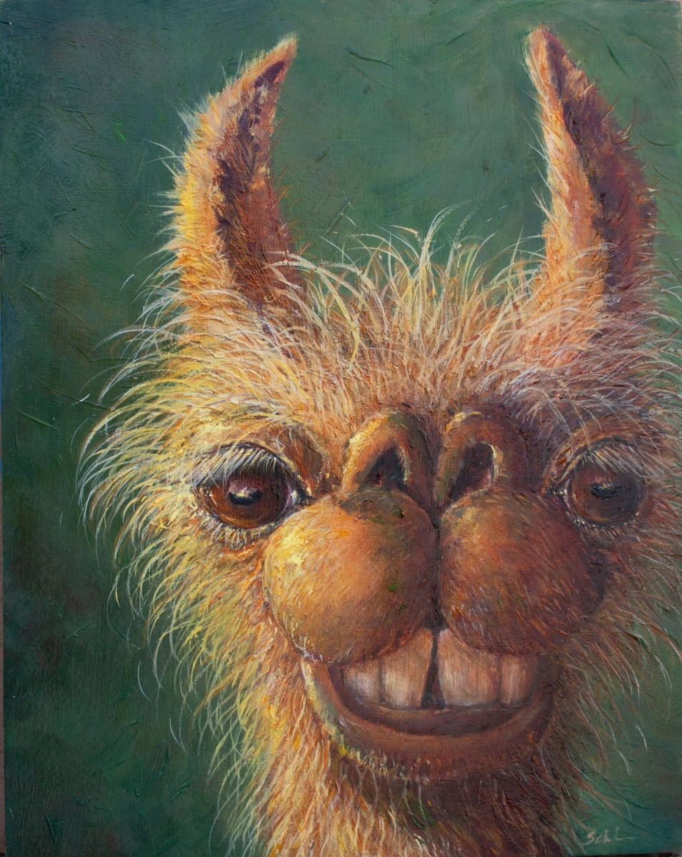 Llama Joy by Susan F. Schafer Studio  Image: The beauty of a toothy grin.