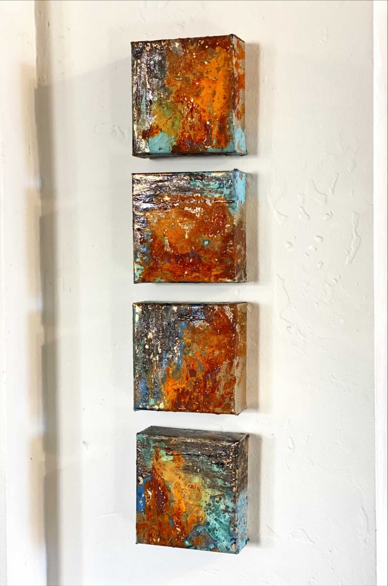 Reactive 4.0 by Tara Austin Novak  Image: 4-4x4’s Rust, patinaed bronze, and get your textures on…