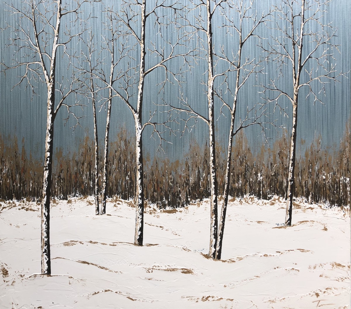 Aspens in the Snow 27 by Tara Novak 