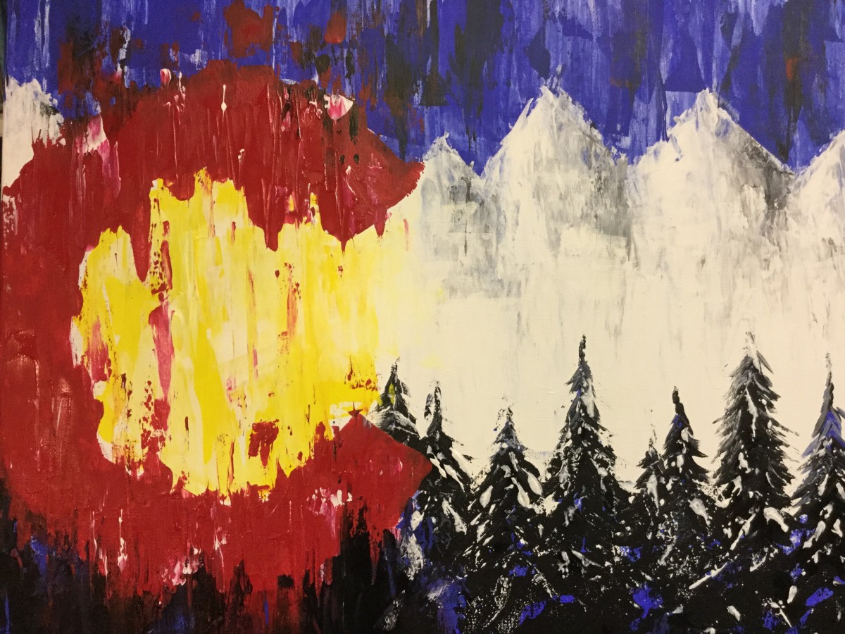 Colorado Flag Art by Tara Novak 