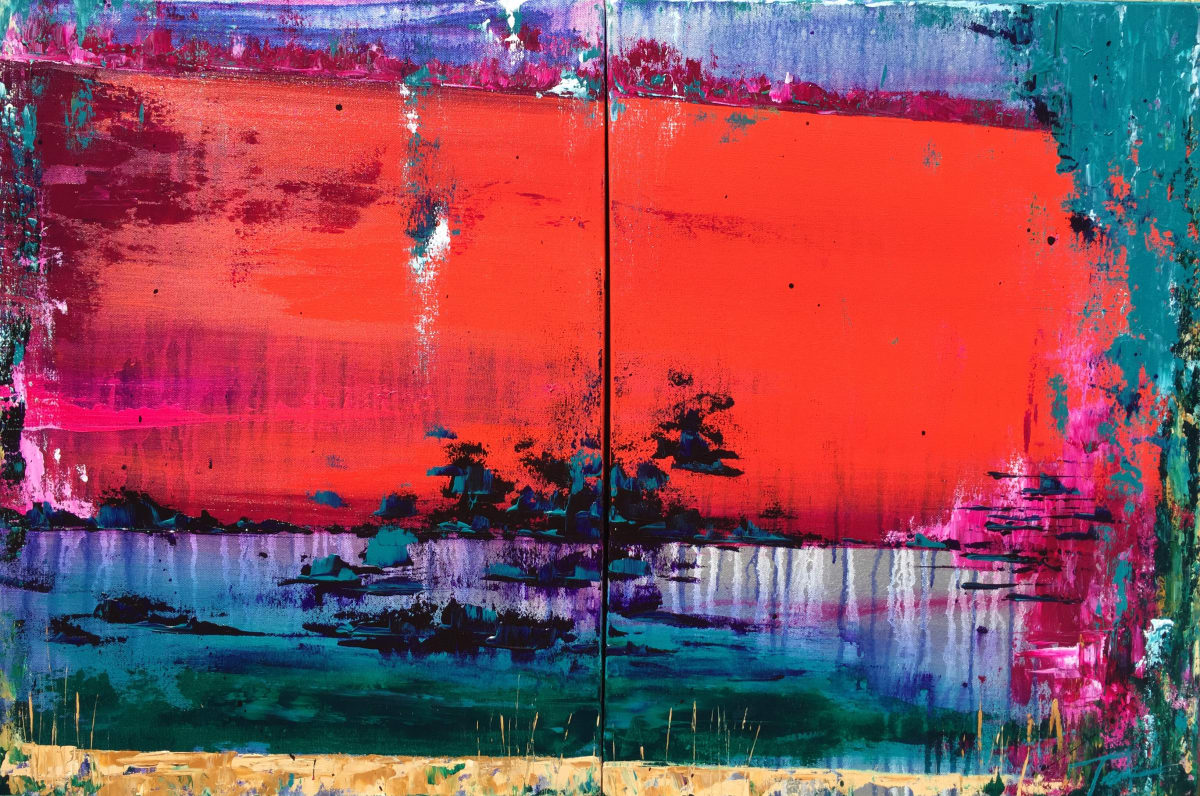 Equanimity, diptych #4 by Tara Novak Fine Art - Custom Creations Inc., Image 2.
