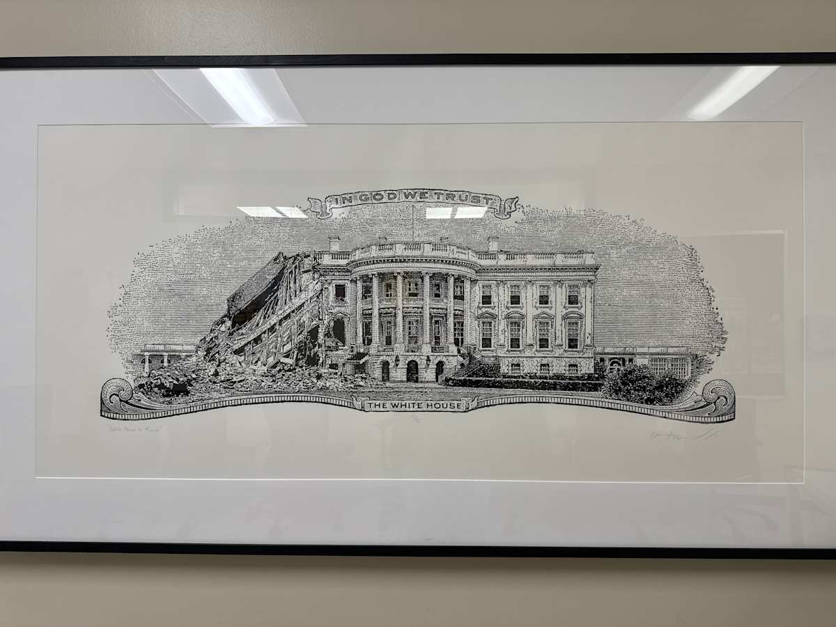 White House in Ruins by Curtis William Readel 