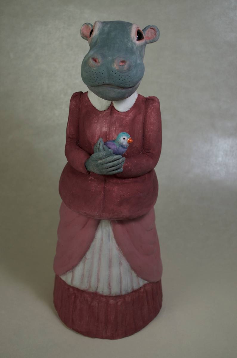 Hippo with Bird by Susan Silvester, Image 1.