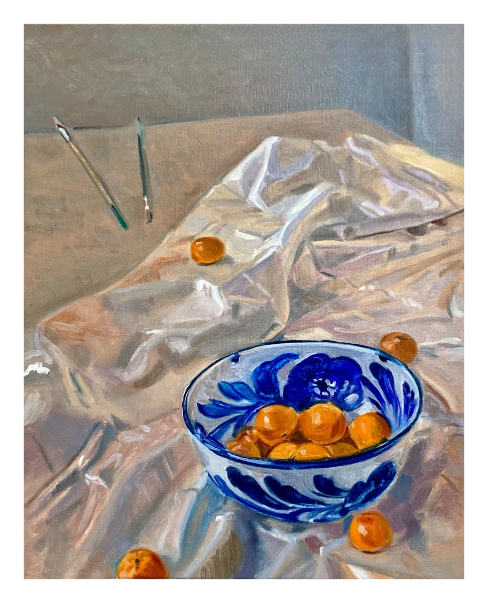 Spanish Bowl and Clementines by John Schmidtberger  Image: (Temporary Photo)