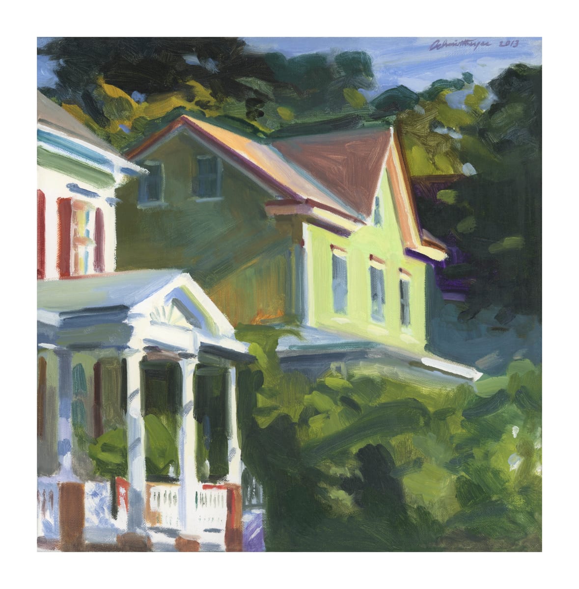 Houses on Harrison Street, Frenchtown by John Schmidtberger 
