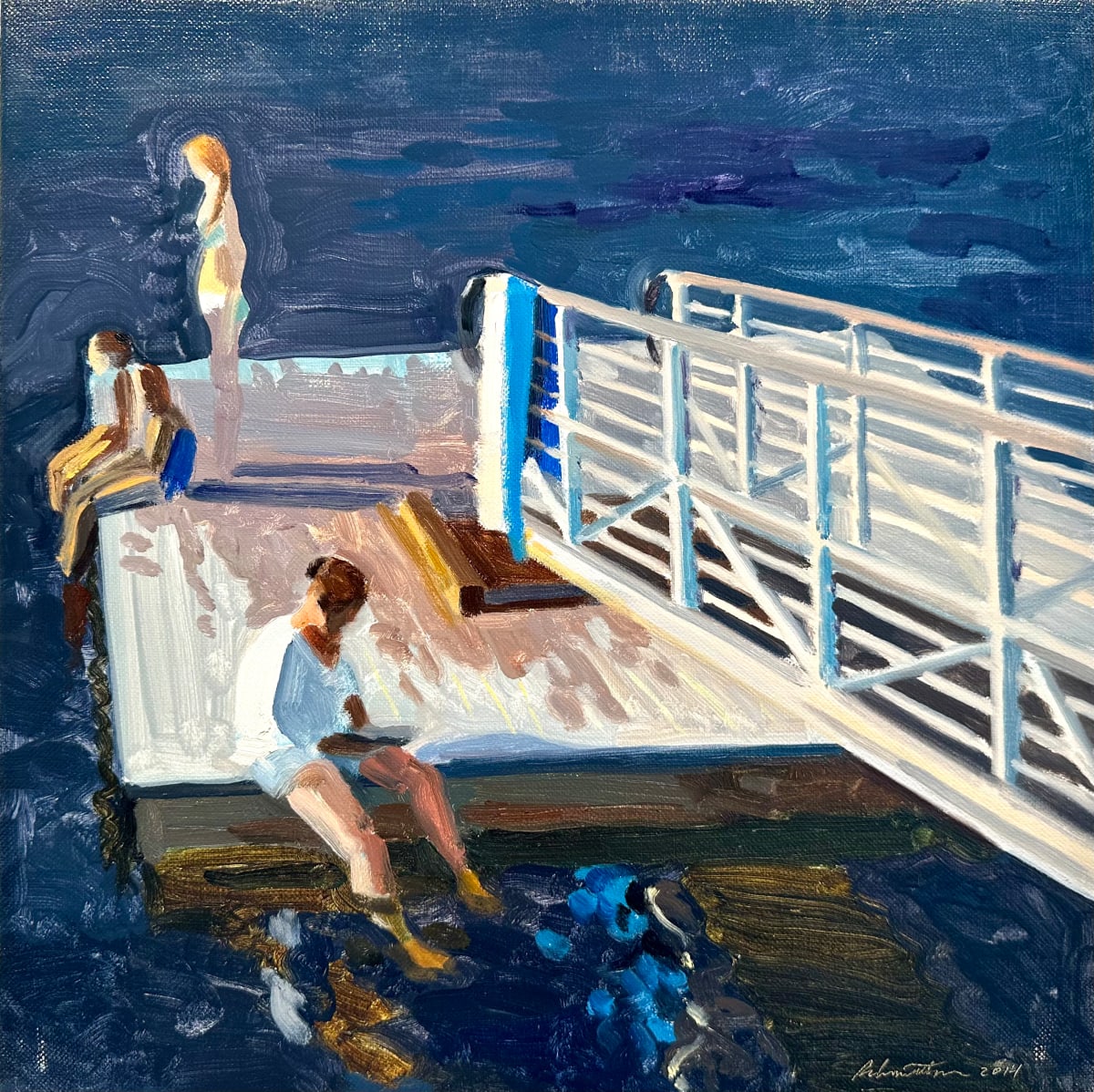 Girls Posing, Bayside by John Schmidtberger 