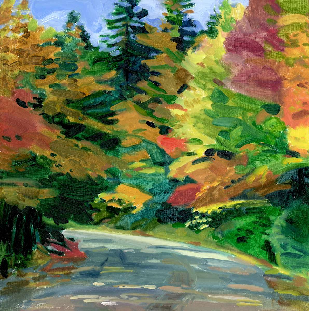 Road in Milbridge, Maine by John Schmidtberger, Image 1.