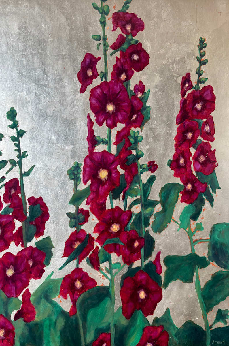 Silver Hollyhocks by Amelie Hubert, Image 1.