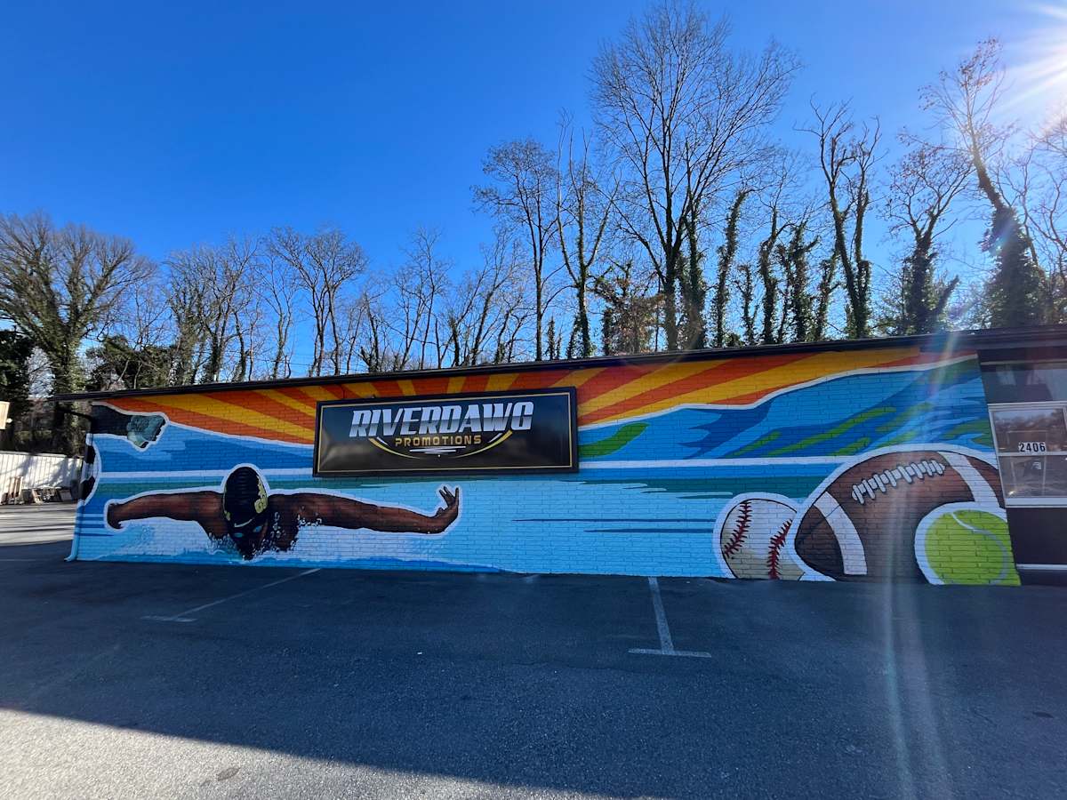 RiverDawg Promotions Mural by Jaimie Phillips, Image 1.