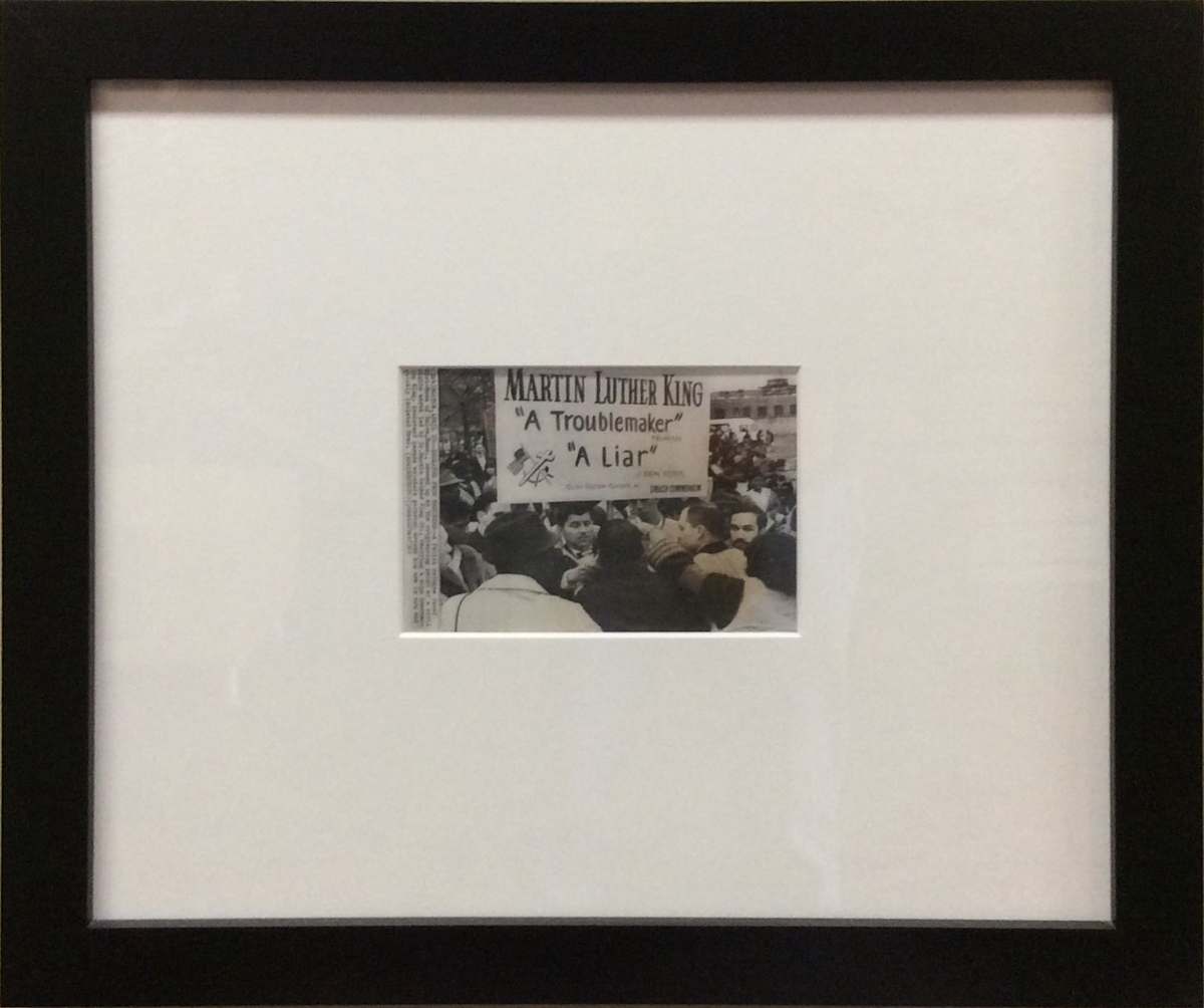 Jozef Miot-Mroz Protests Rev. Dr. Martin Luther King, Jr. by Associated Press Wire Photo 