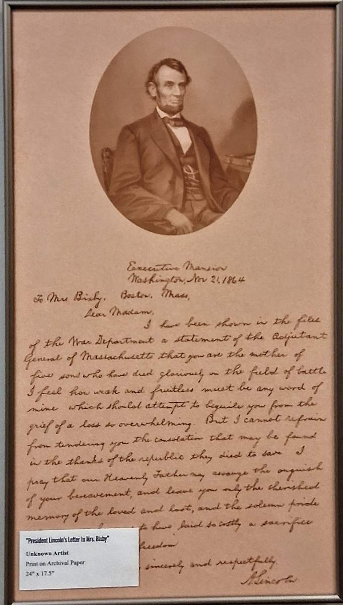 President Lincoln's Letter to Mrs. Bixby by Unknown 